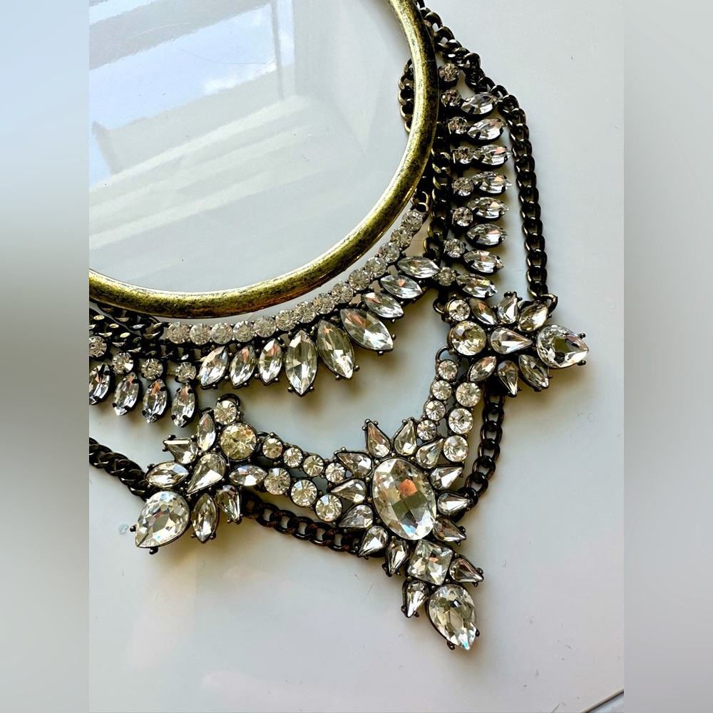 Baublebar Rhinestone Chain Statement Necklace Ant… - image 2